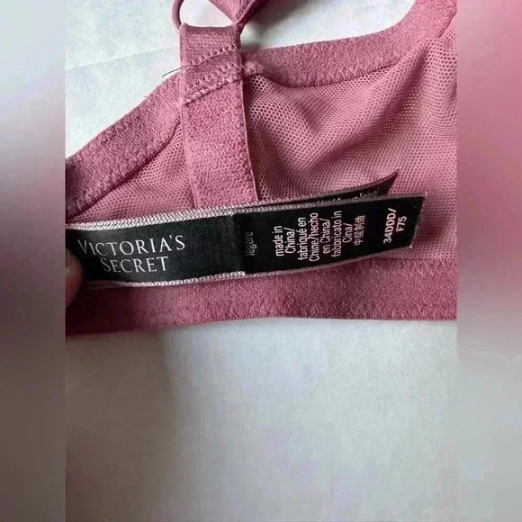 Victoria's Secret Women’s‎ Plunge Dusty Rose Gold Metallic Pink Bra Size 34 DD - Picture 4 of 7